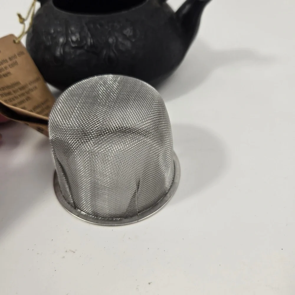 Vintage Kafuh Japanese Cast Iron Tetsubin Teapot Kettle with Infuser